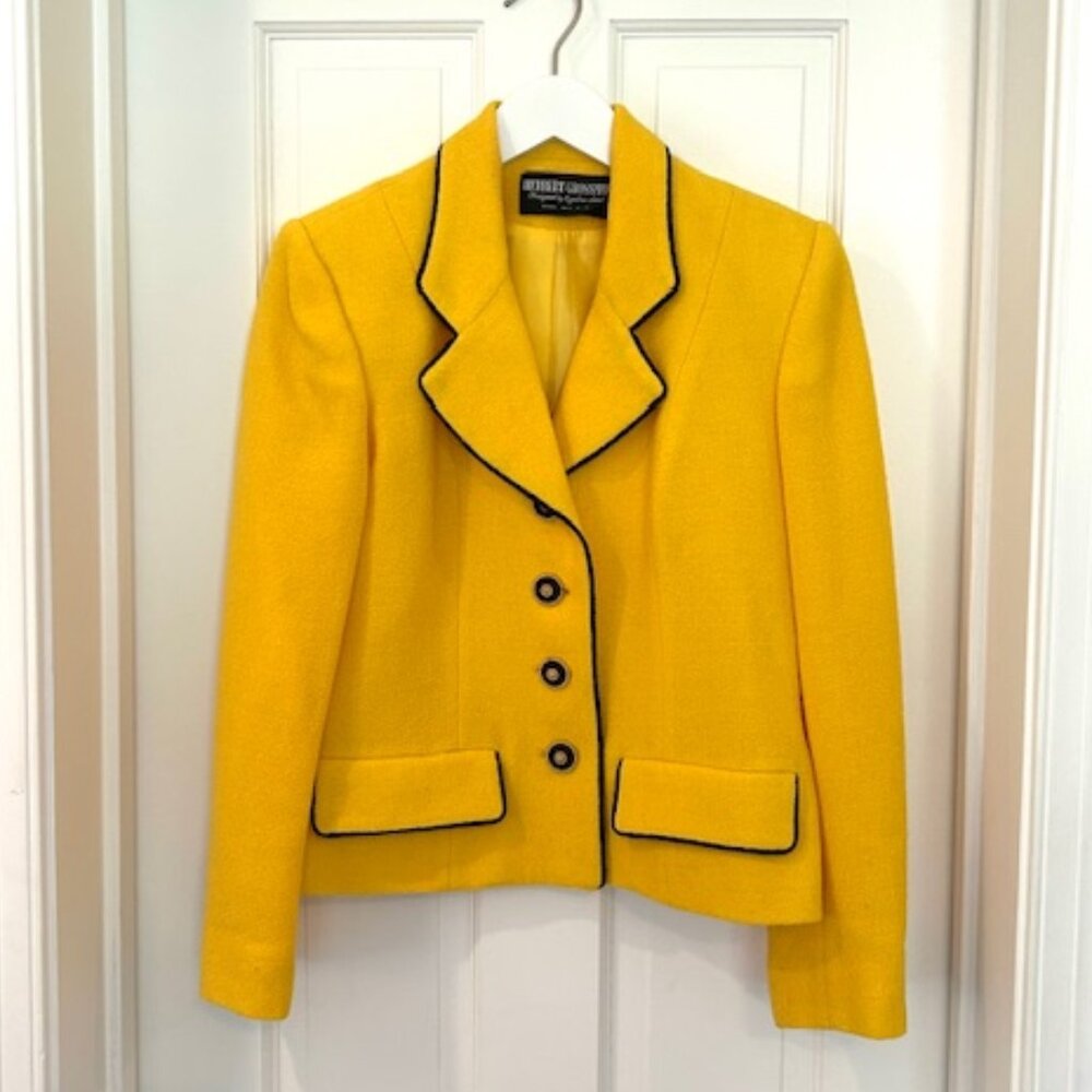 Herbert Grossman for Neiman Marcus Yellow Blazer - Size 4
